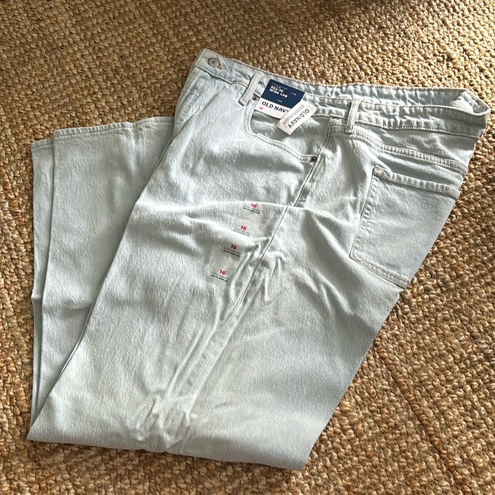 NWT Old Navy Sky Hi Wide Leg jeans